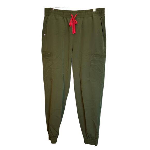 Figs Zamora Jogger Scrub Pants Olive Green Medical Nurse Doctor Plus Size XXL - Picture 1 of 11